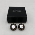 Chanel CC Button Clip-On Women's Earrings