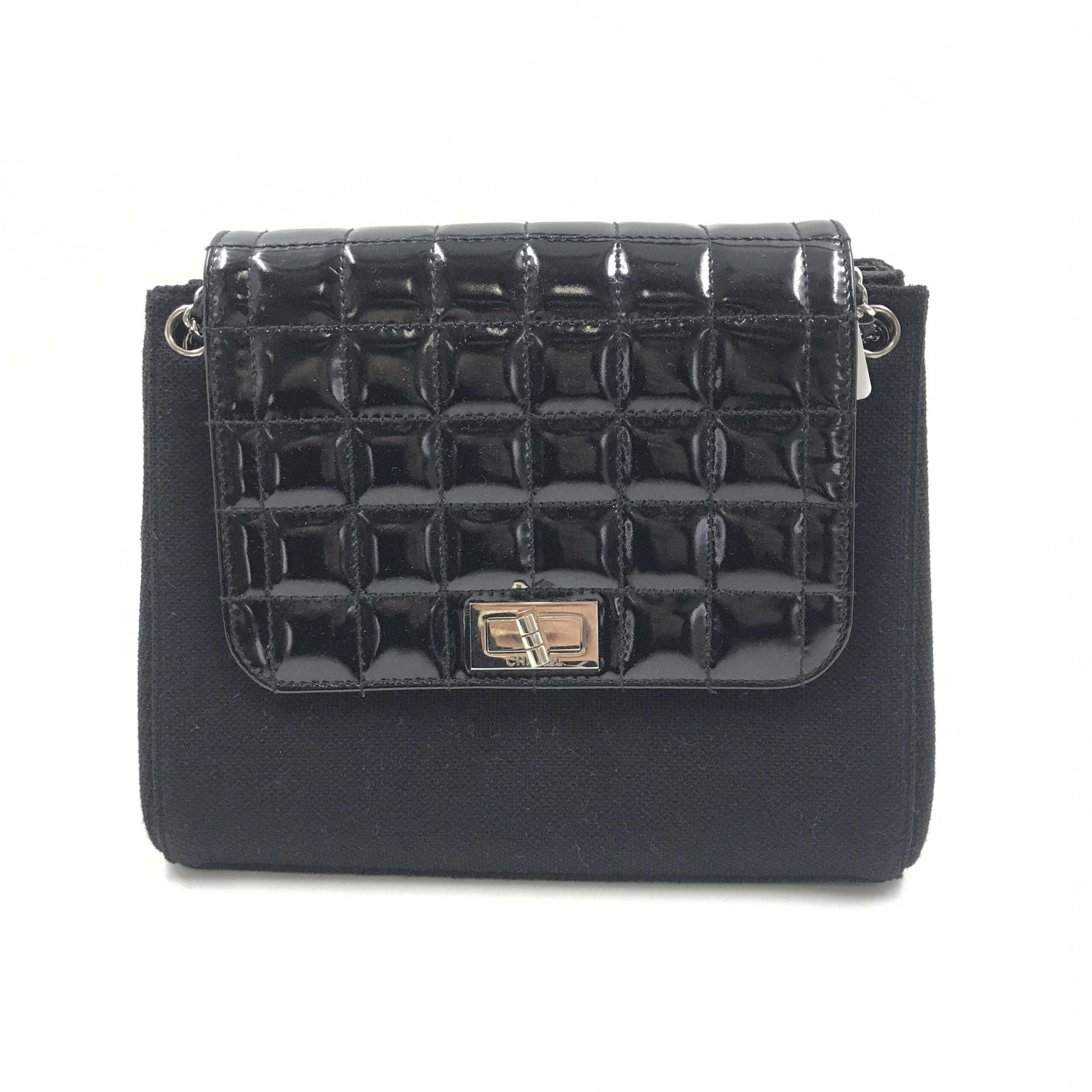 Chanel Chocolate Bar Patent Leather Shoulder Women's Bag