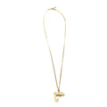 Christian Dior Dolphin Motif Rhinestone Gold Plated Women's Necklace (Pre-Owned)