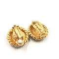 Chanel Gold Plated CC Clip On Women's Earrings