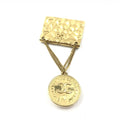 Chanel Gold Plated Bag Motif Women's Brooch