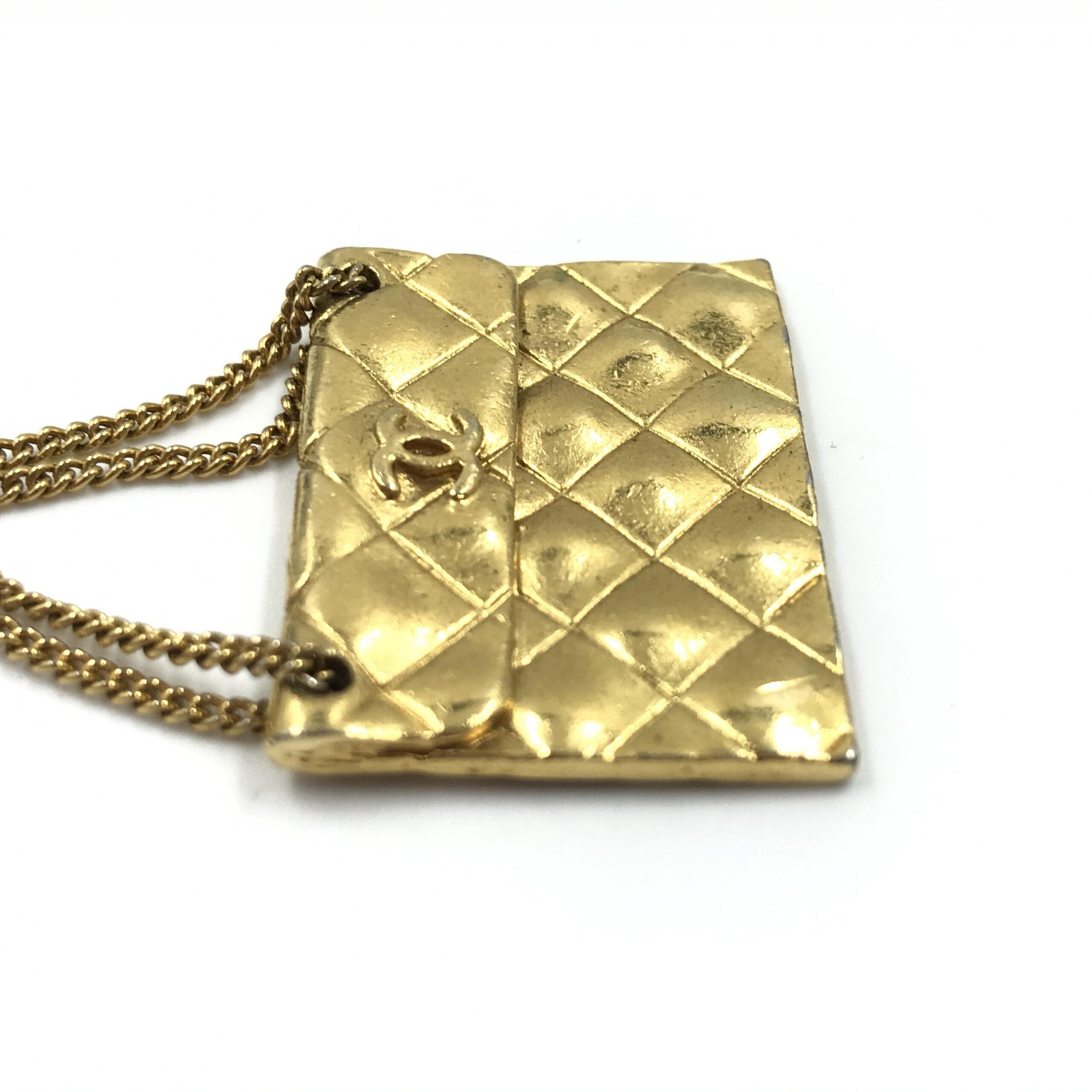 Chanel Gold Plated Bag Motif Women's Brooch
