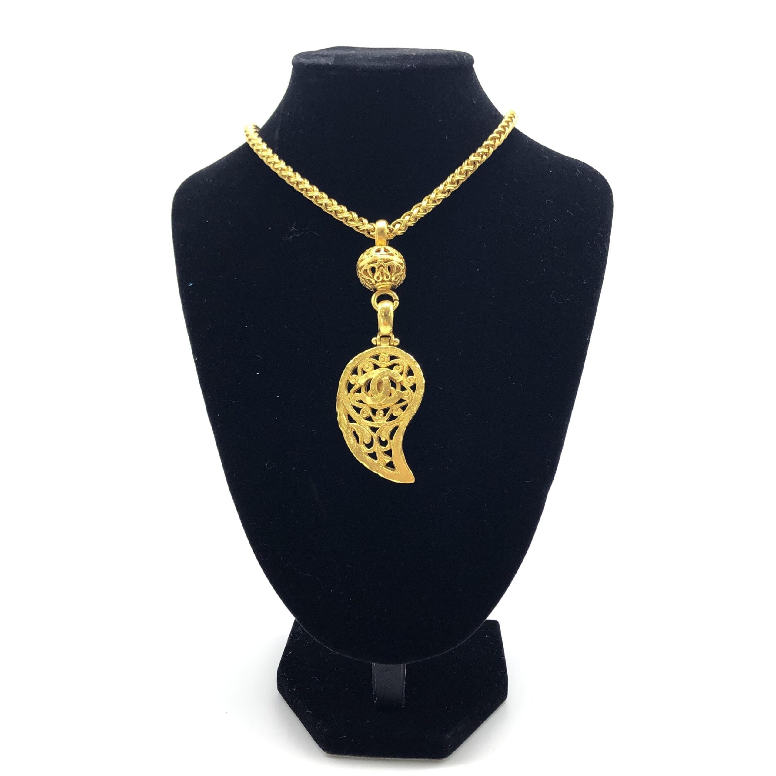 Chanel Gold Plated Coco Mark Women's Necklace