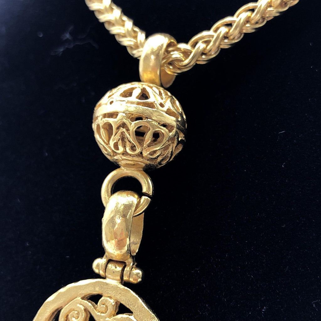 Chanel Gold Plated Coco Mark Women's Necklace