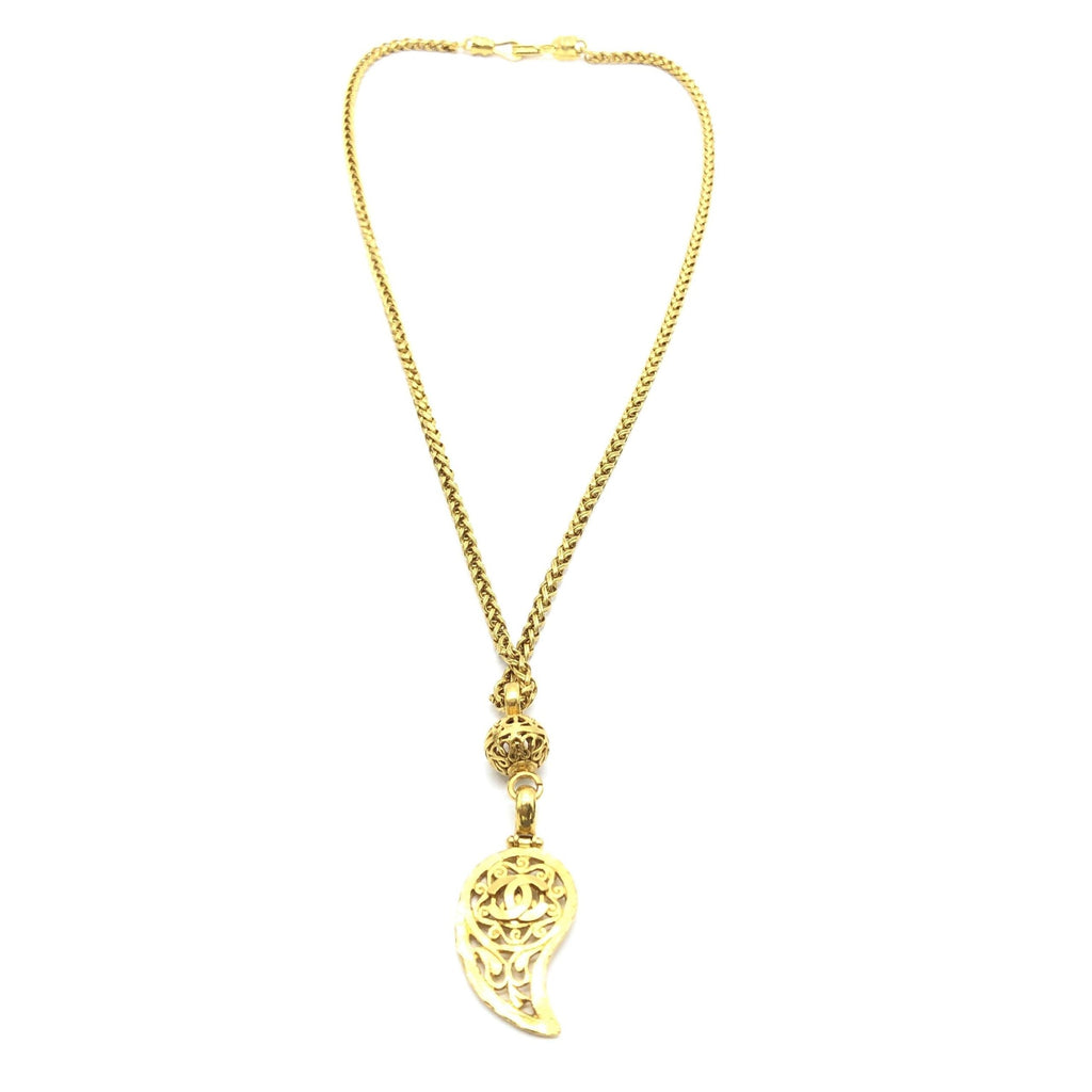Chanel Gold Plated Coco Mark Women's Necklace