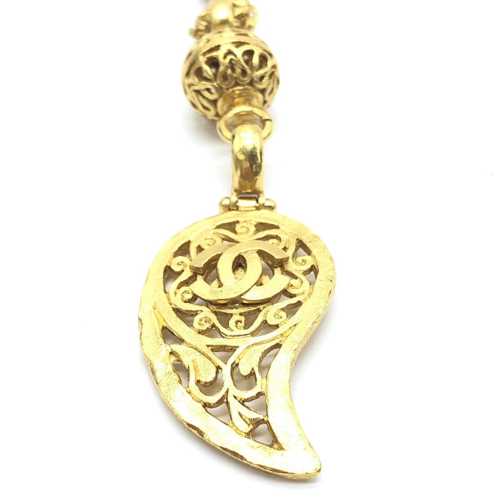 Chanel Gold Plated Coco Mark Women's Necklace