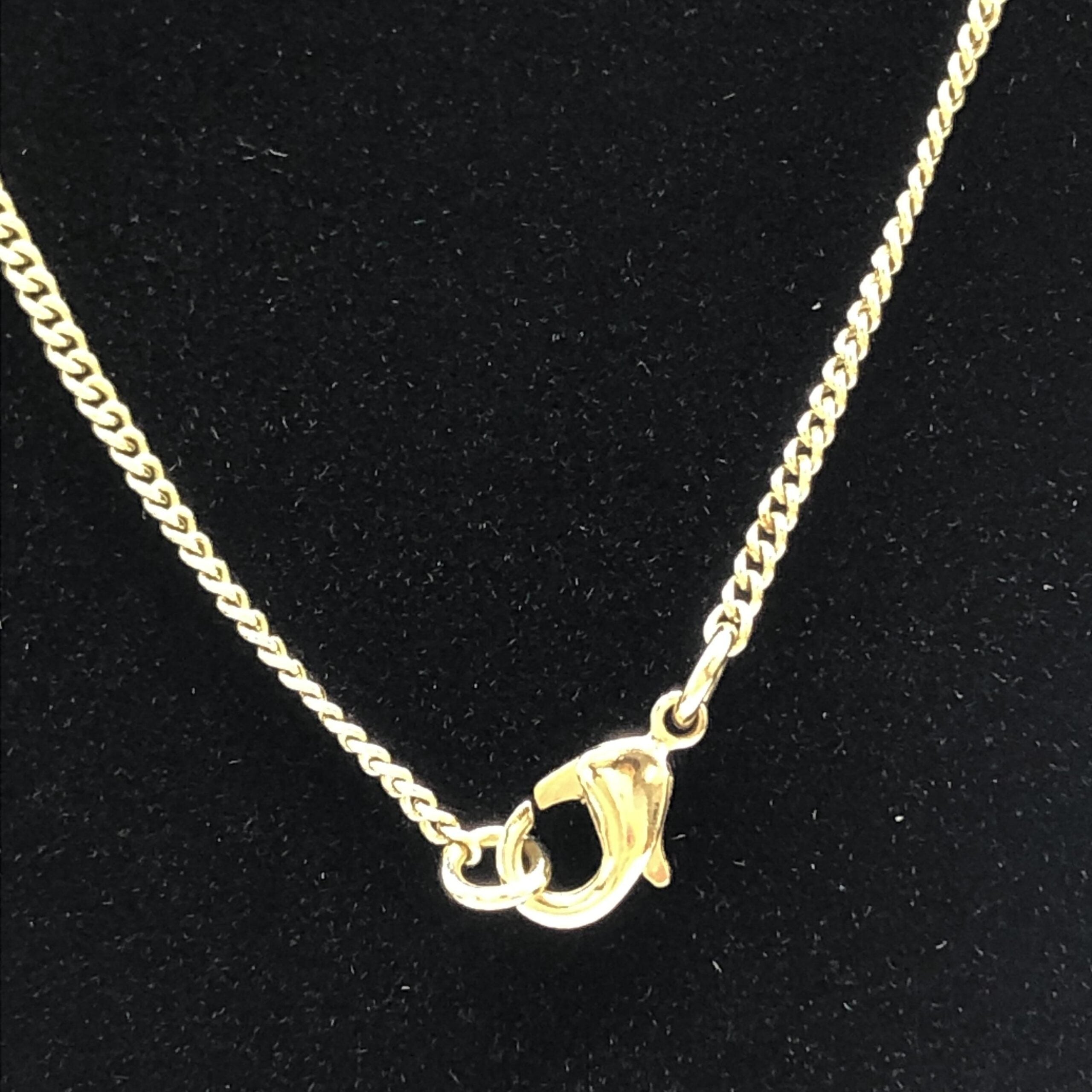 Chanel Gold Tone CC Circle Pendant Women's Necklace
