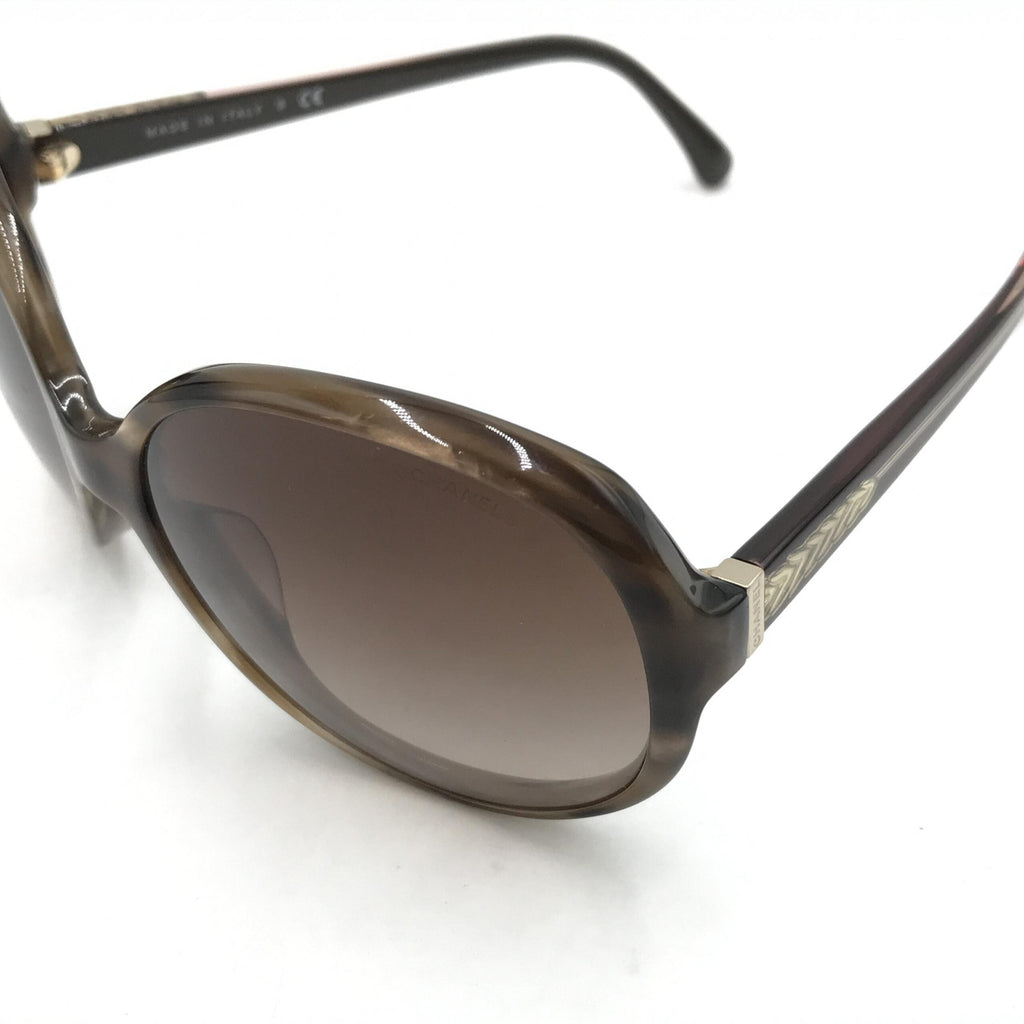 Chanel Oversized Gradient Brown Women's Sunglasses