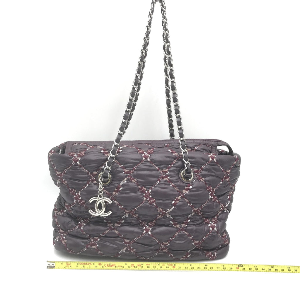 Chanel Paris-Byzance Chain Shoulder Bag Purple Women's Nylon