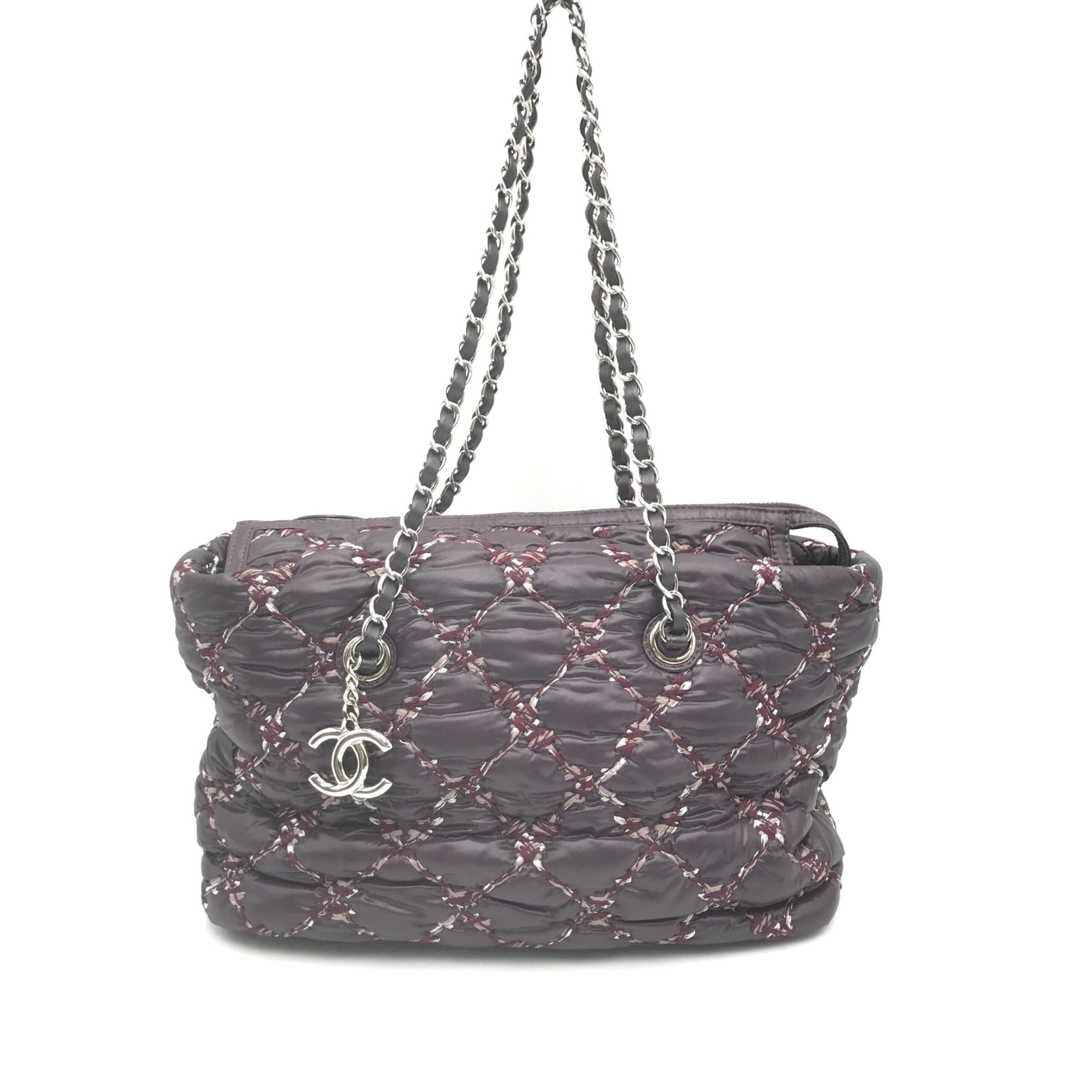 Chanel Paris-Byzance Chain Shoulder Bag Purple Women's Nylon