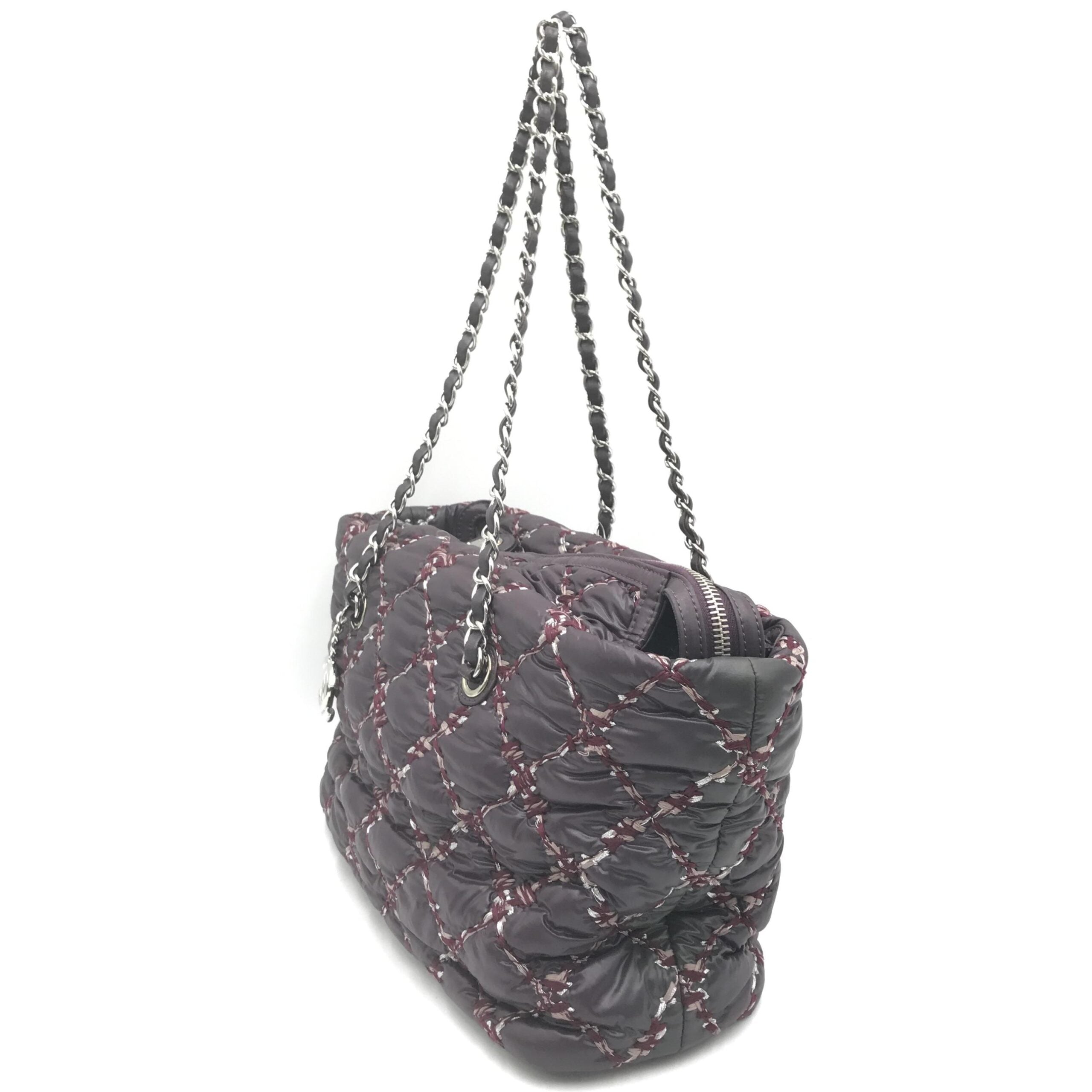 Chanel Paris-Byzance Chain Shoulder Bag Purple Women's Nylon