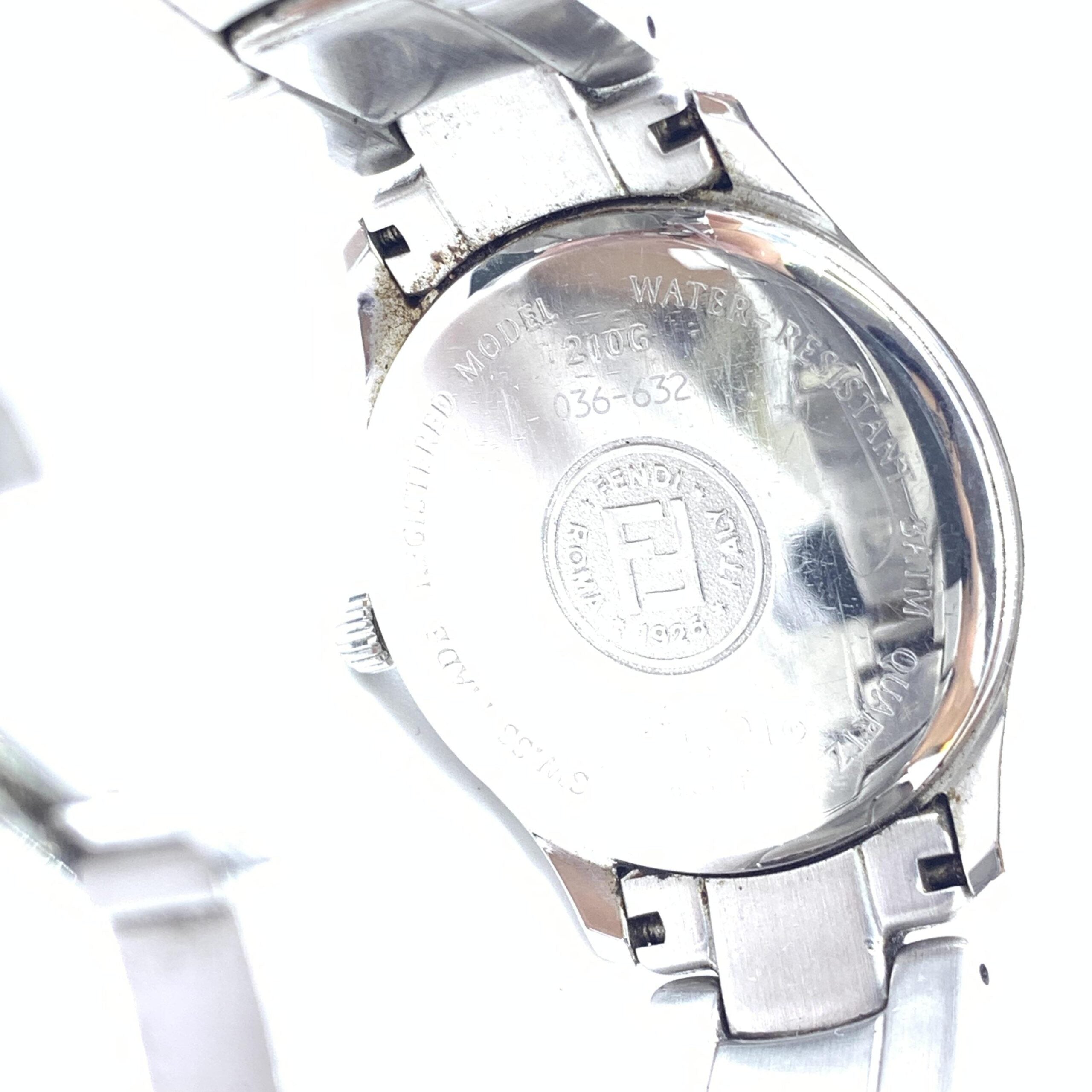 Fendi Pink Champagne Dial Quartz Watch, Stainless Women's Steel