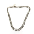 Chanel Silver Tone Curb Chain Link Women's Necklace