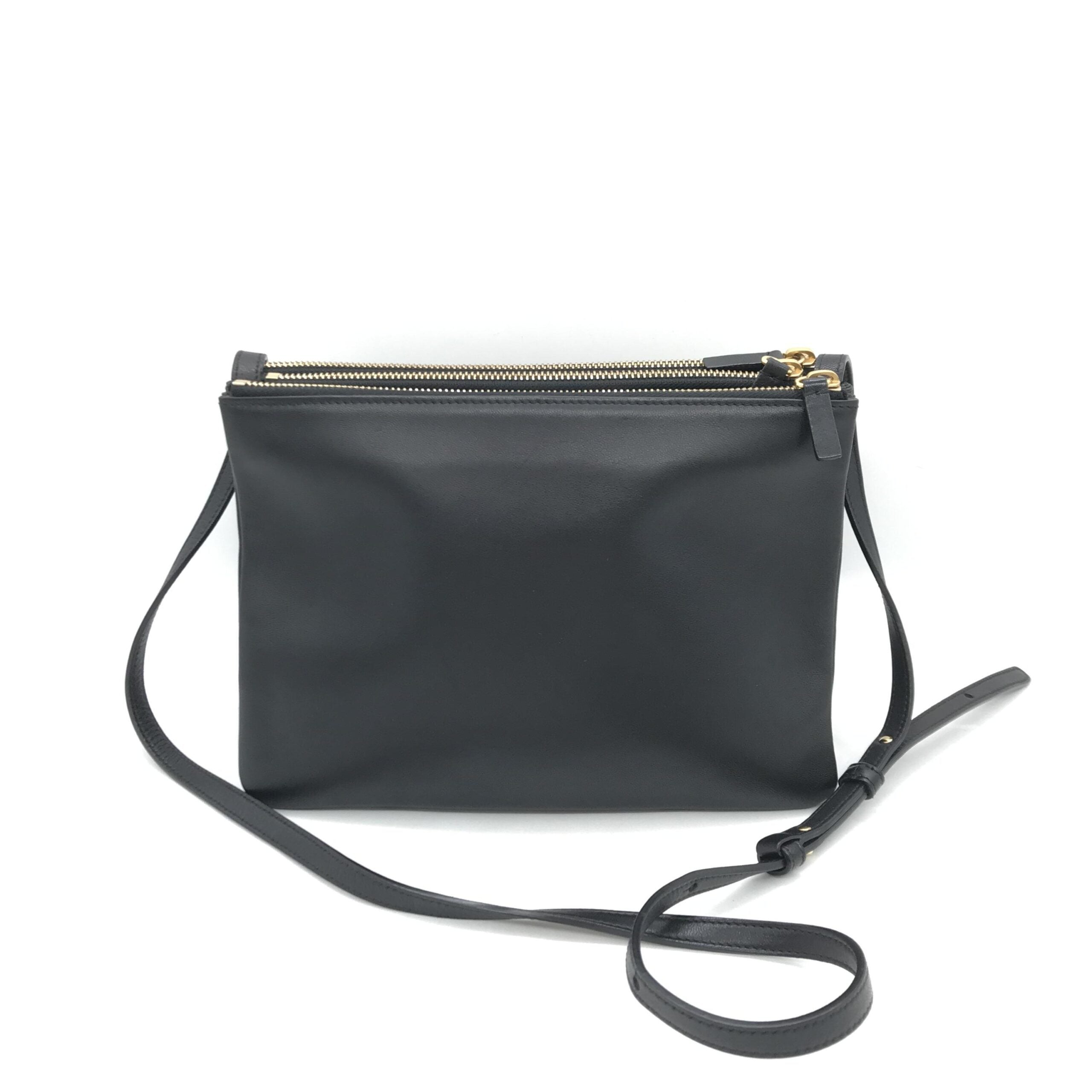 Celine Trio Black Leather Shoulder Women's Bag