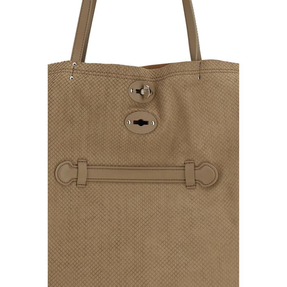 Zanellato Beige Calf Leather Bos Taurus Shoulder Bag