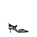 Fendi Black Nylon Mid Heel Women's Pumps