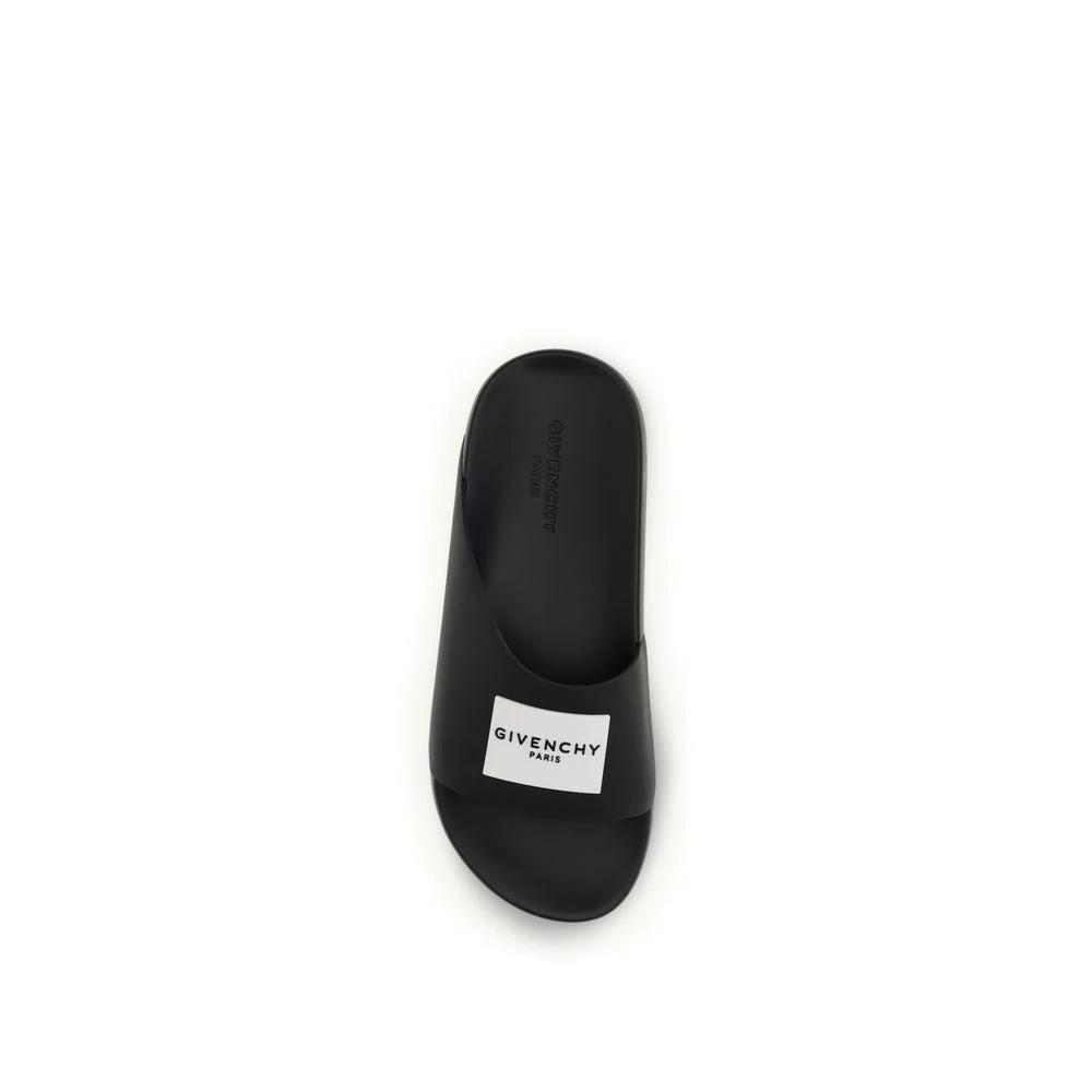 Givenchy Black Rubber Sandals