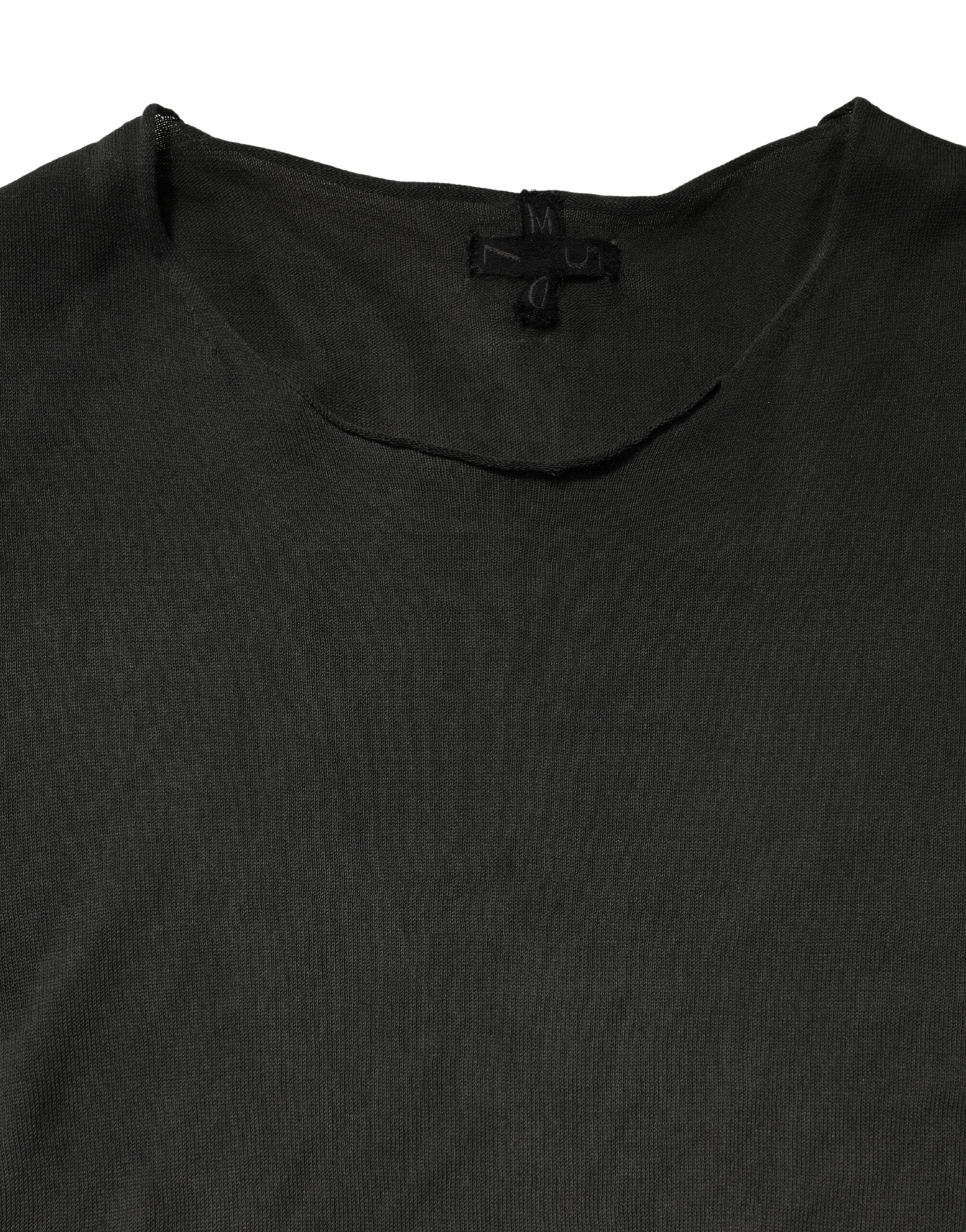 Dolce & Gabbana Sweater Black Cotton Crewneck Sweatshirt