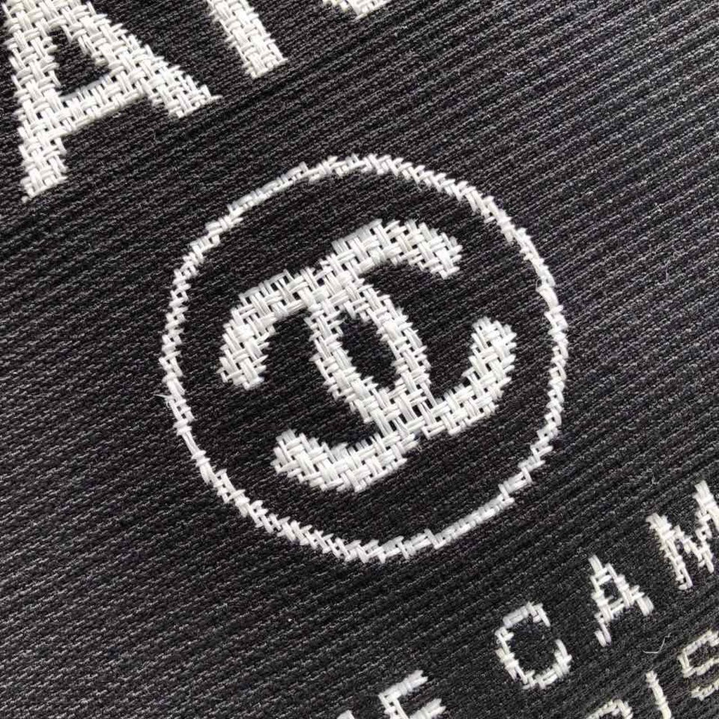 Chanel Deauville Tote Canvas Bag Black For Women Handbags, Shoulder Bags 15in/38cm A66941