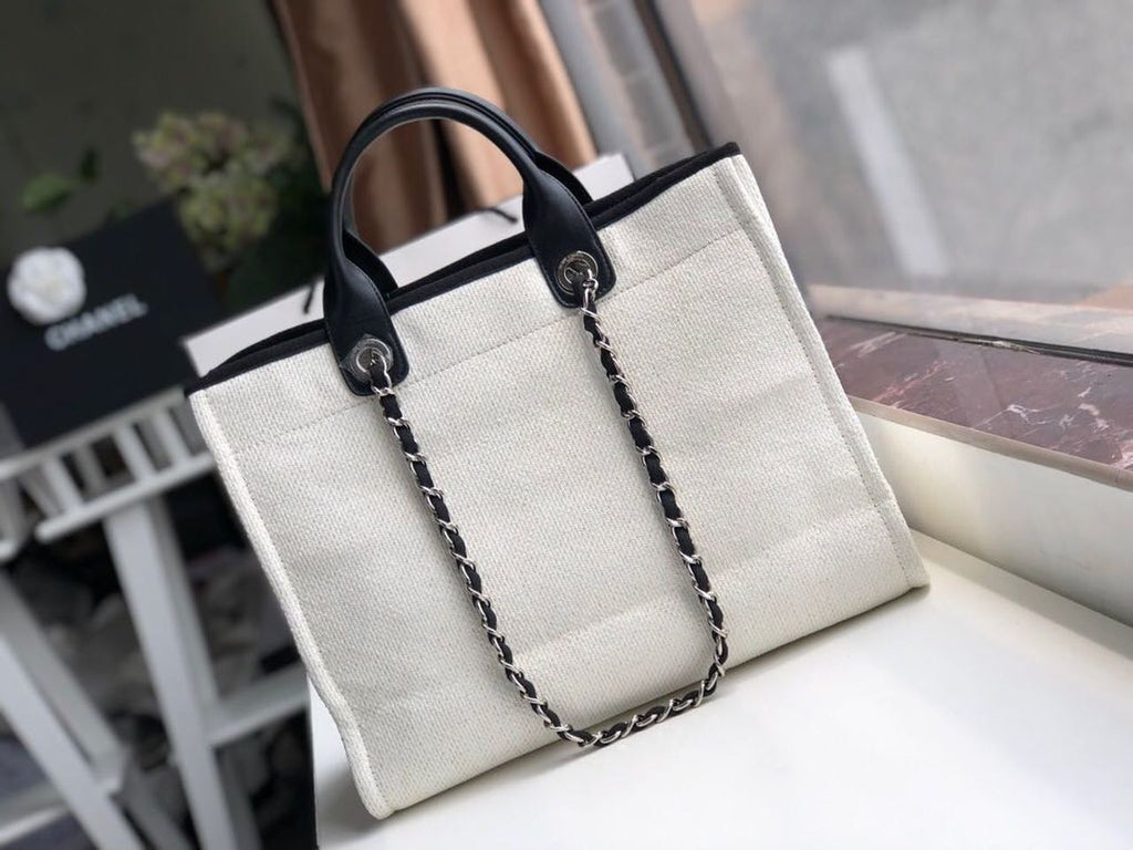 ChanelSmall Shopping Bag SiLouis Vuittoner Hardware White For Women Handbags, Shoulder Bags 15.2in/39cm AS3257