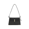 Savette Black Calf Leather Bos Taurus Shoulder Bag