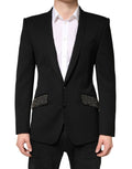 Dolce & Gabbana Black Embellished Single Breasted Blazer