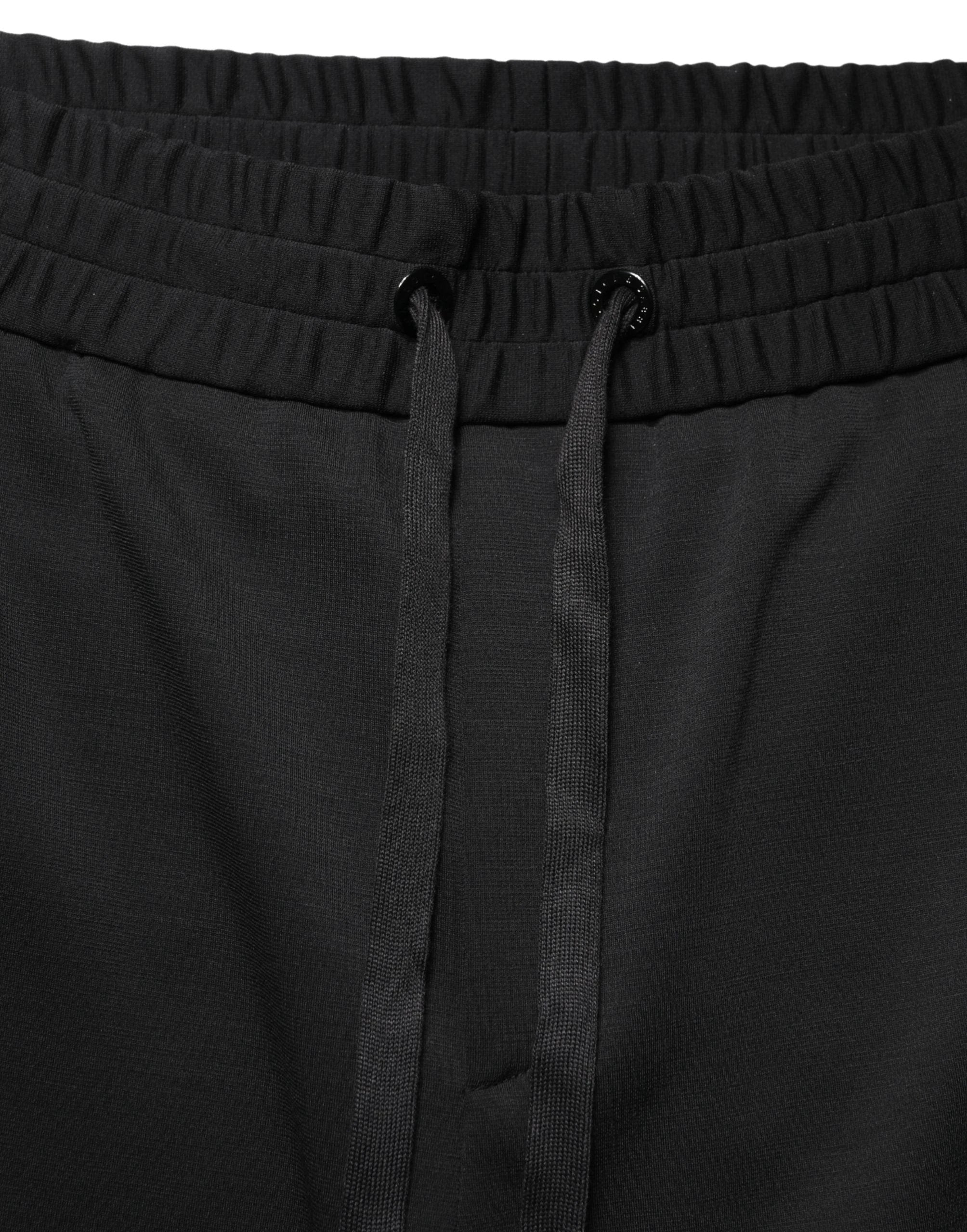 Dolce & Gabbana Black Polyester Cargo Jogger Men Trouser Pants