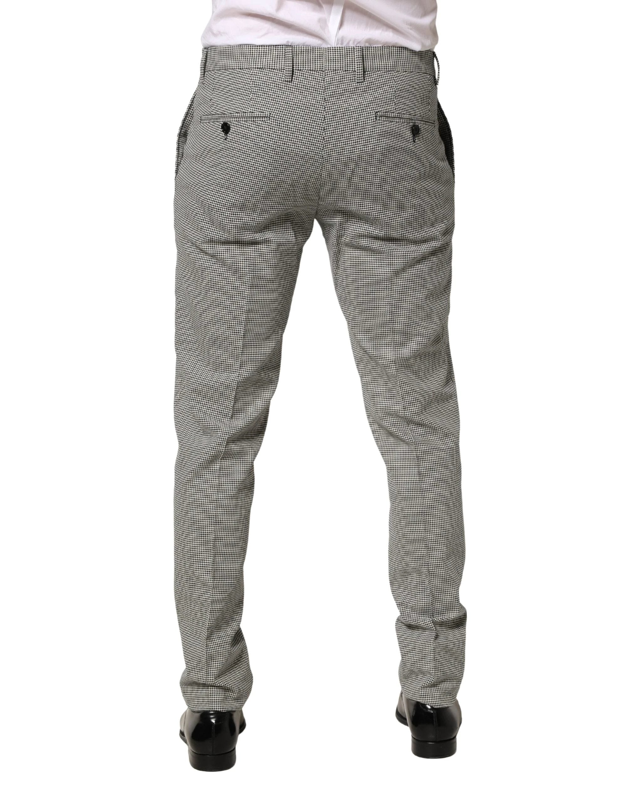 Dolce & Gabbana Gray Cotton Skinny Dress Formal Trouser Pants