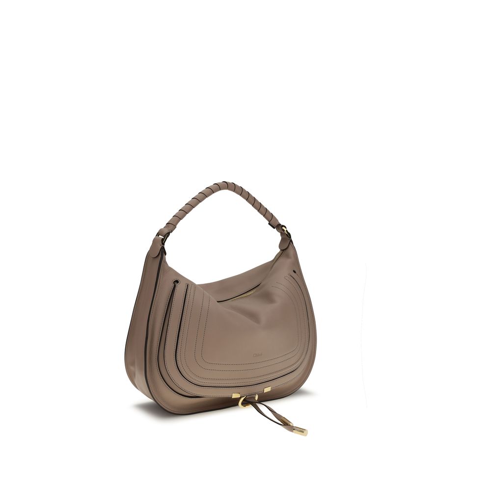 Chloé Beige Calf Leather Bos Taurus Shoulder Women's Bag