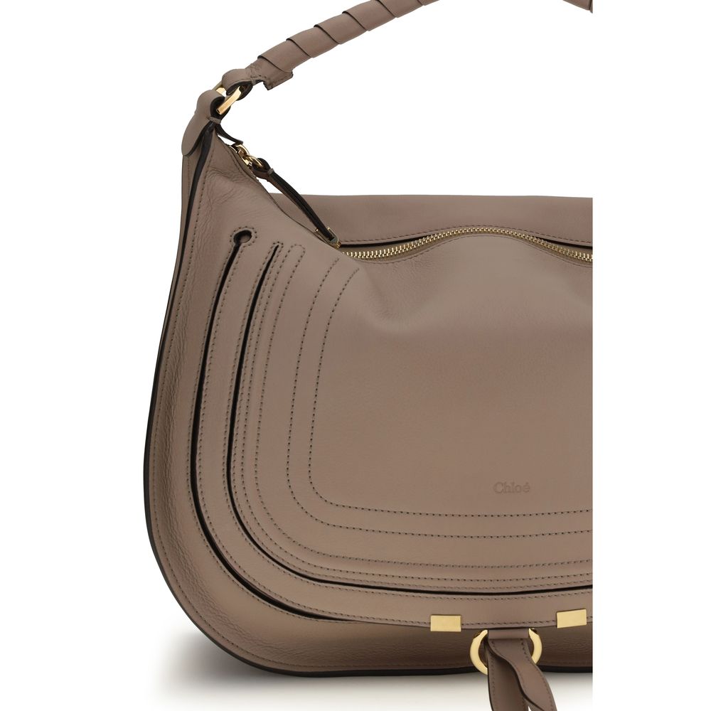 Chloé Beige Calf Leather Bos Taurus Shoulder Women's Bag