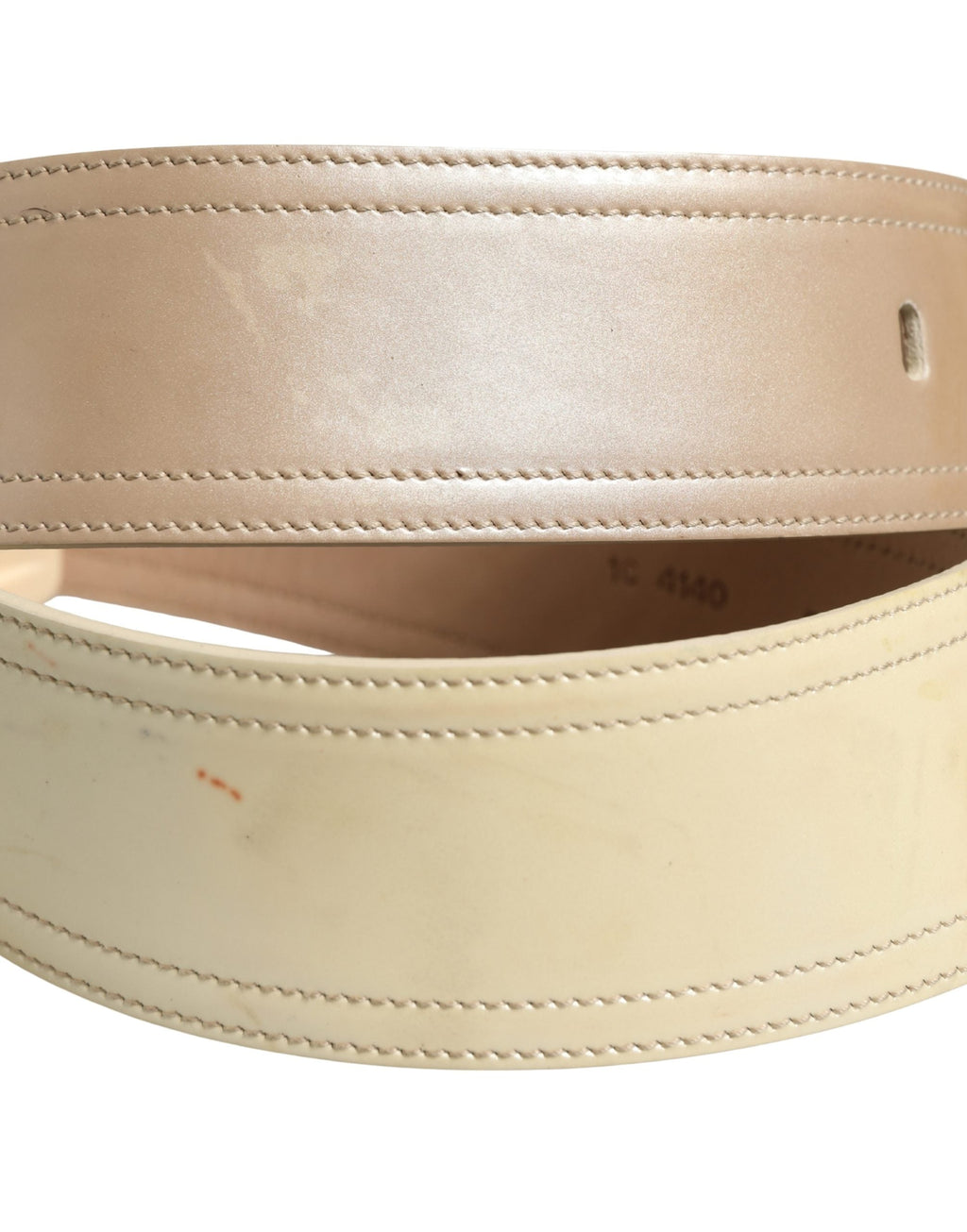 Prada Beige Leather Logo Wide Waist Women Square Buckle Women's Belt