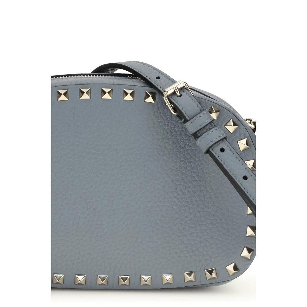 Valentino Garavani Blue Calf Leather Bos Taurus Shoulder Bag