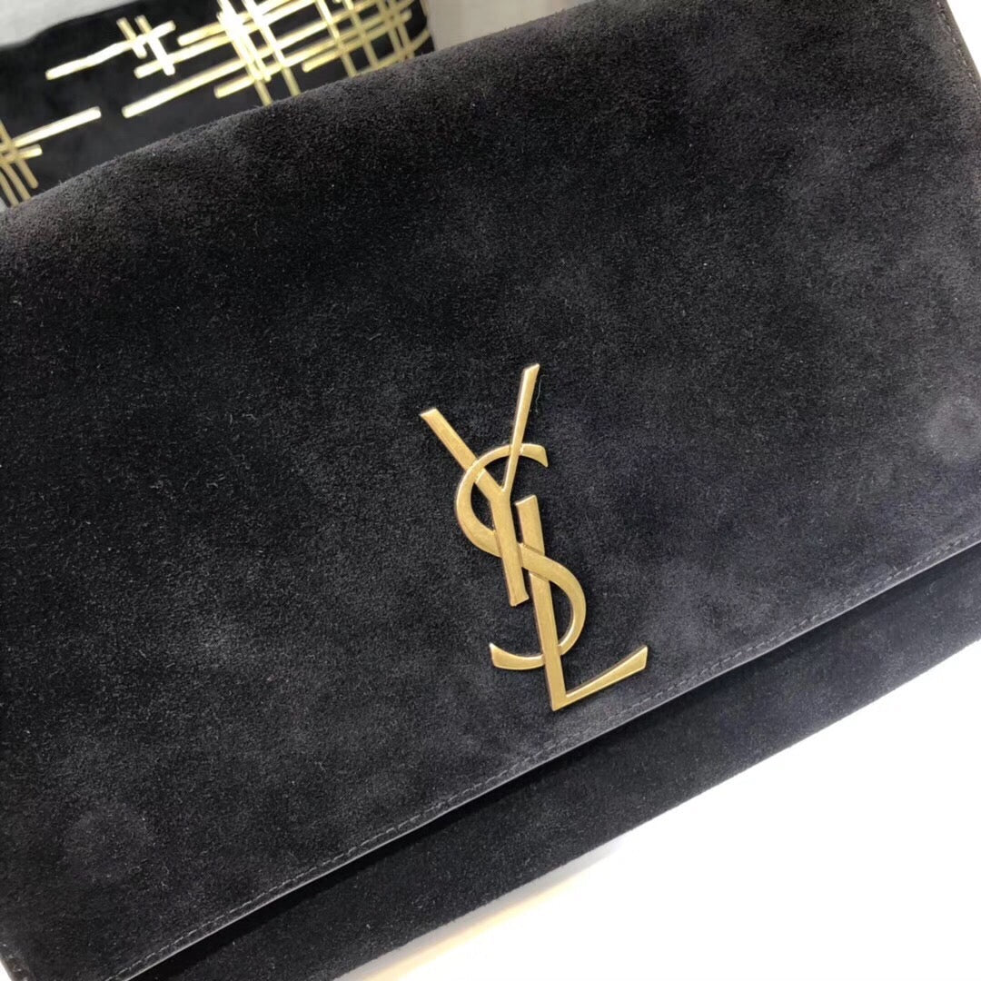 YSSL Kate Medium Reversible Chain Bag Black For Women 28.5in/11cm YSL 5538040UD7W1000
