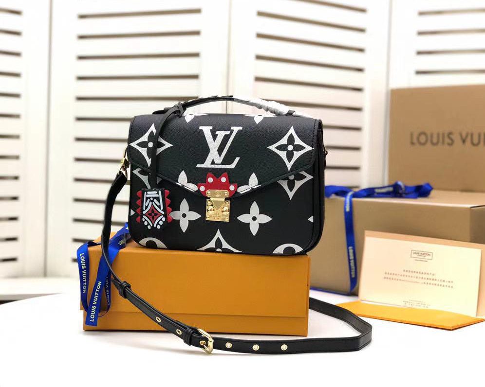 Louis Vuitton Louis Vuitton Crafty Pochette Metis Monogram Empreinte Black For Women, WomenÃƒÂ¢Ã¢â€šÂ¬Ã¢â€žÂ¢s Handbags, Shoulder And Crossbody Bags 9.8in/25cm Louis Vuitton M45385