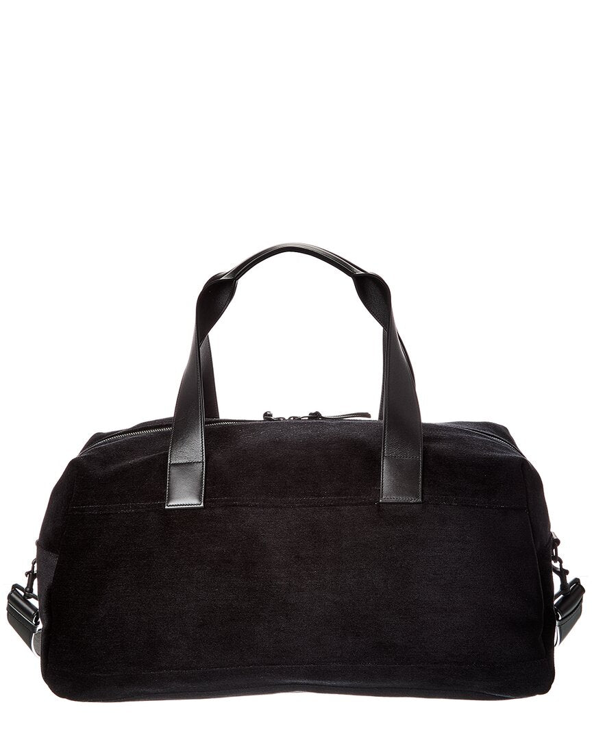 Saint Laurent Jacquard & Leather Duffel Bag