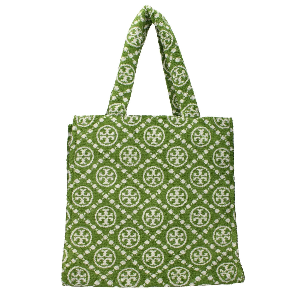 Tory Burch Green Cotton-Like Shoulder Bag