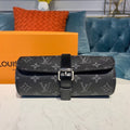 Top Quality 3 Watch Case Monogram Eclipse Canvas For MLB, Bags, LuGucciage 7.9in/20cm Top Quality M43385