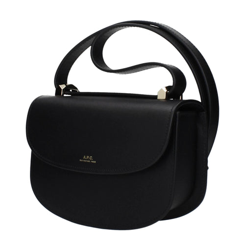 A.P.C. Black Leather Shoulder Bag