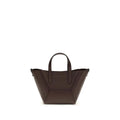 Brunello Cucinelli Bordeaux Calf Leather Bos Taurus Shoulder Bag