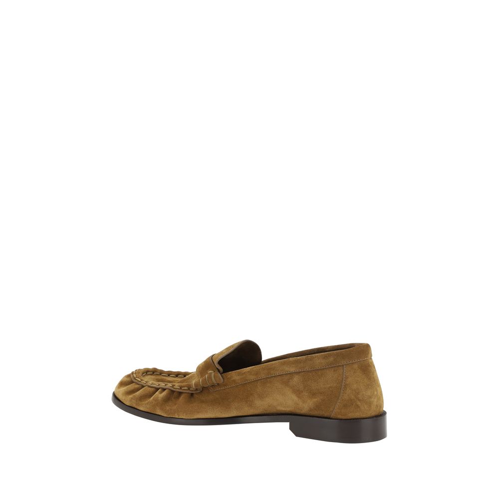 Saint Laurent Brown Calf Leather Bos Taurus Slip-On Men's Loafers