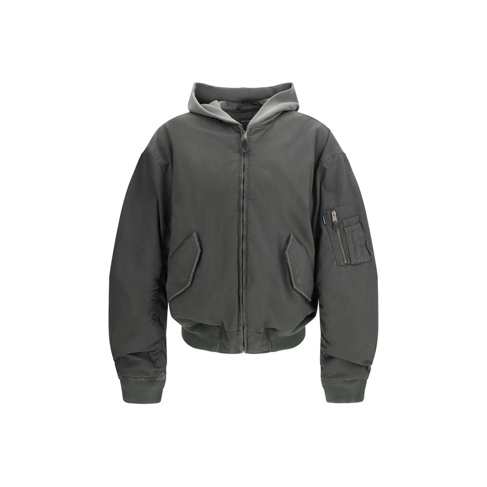 Balenciaga Gray Cotton Men's Bomber