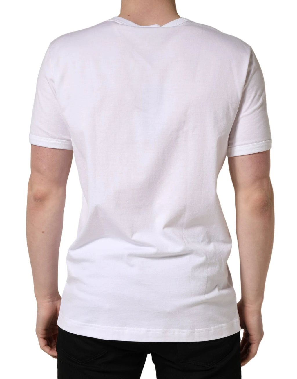 Dolce & Gabbana White DG Cherries Cotton Crew Neck  T-shirt