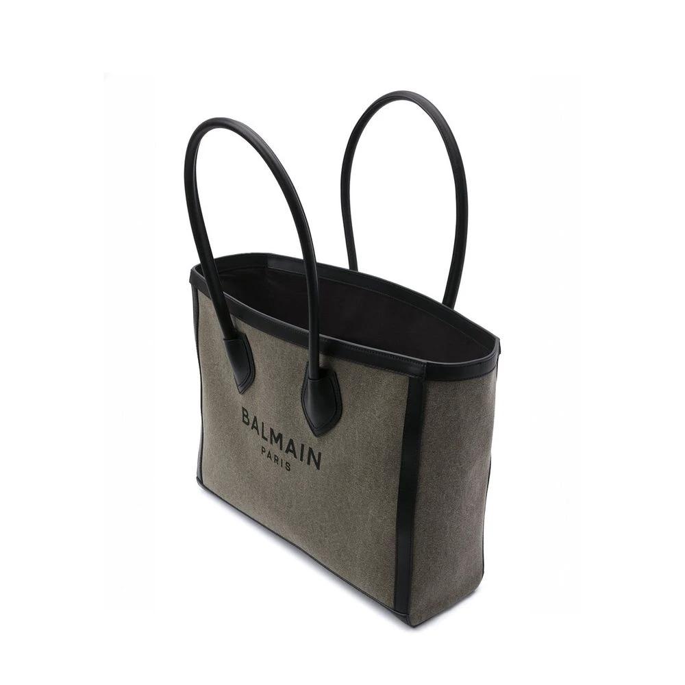 Balmain Bicolor Cotton Tote Bag