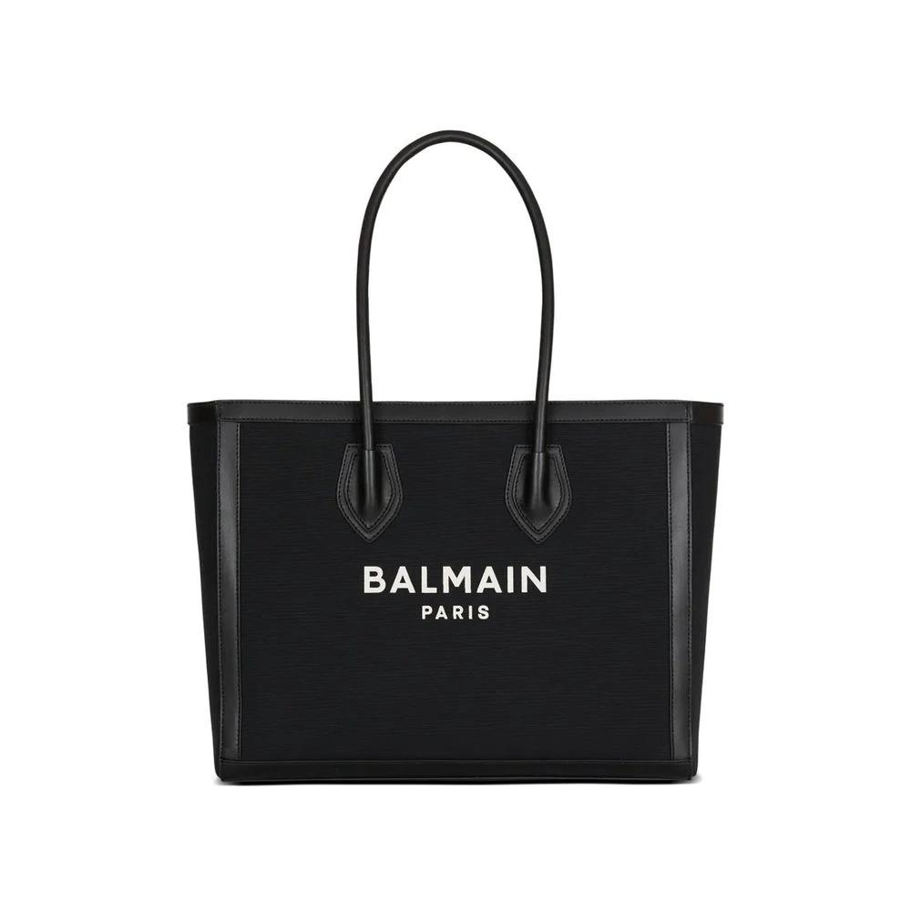 Balmain Black Cotton Tote Bag