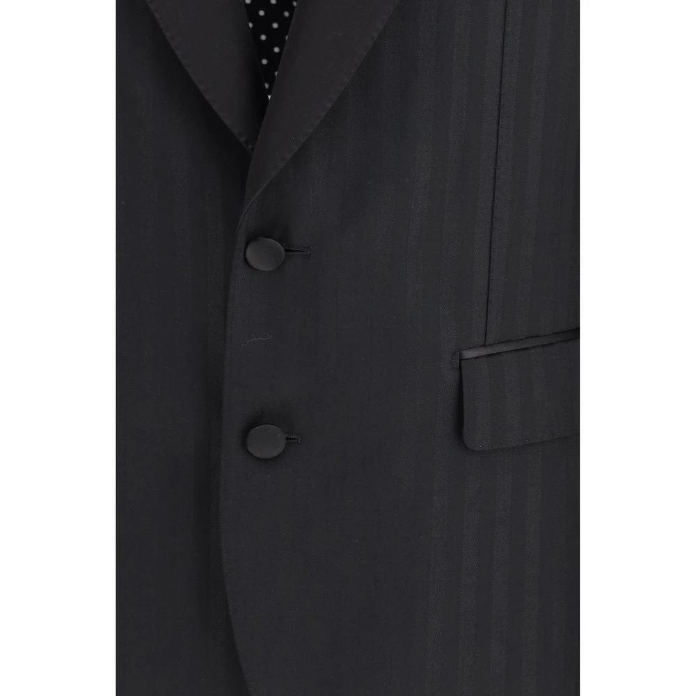 Dolce & Gabbana Black Fleece Wool Blazer
