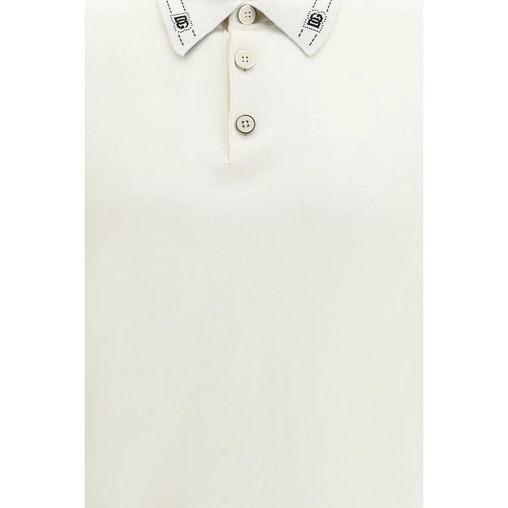 Dolce & Gabbana Beige Silk Polo Shirt