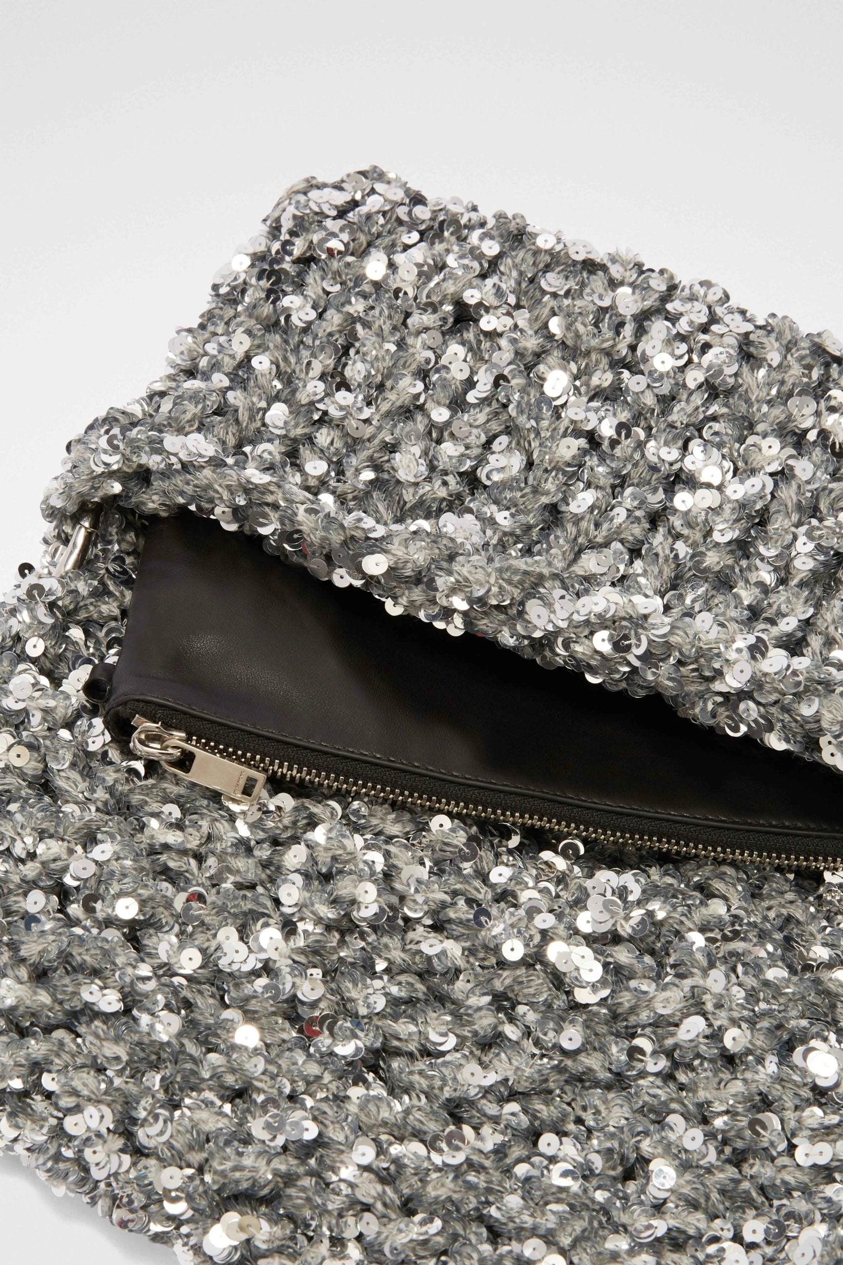 Jil Sander Gray Fibres Clutch Bag