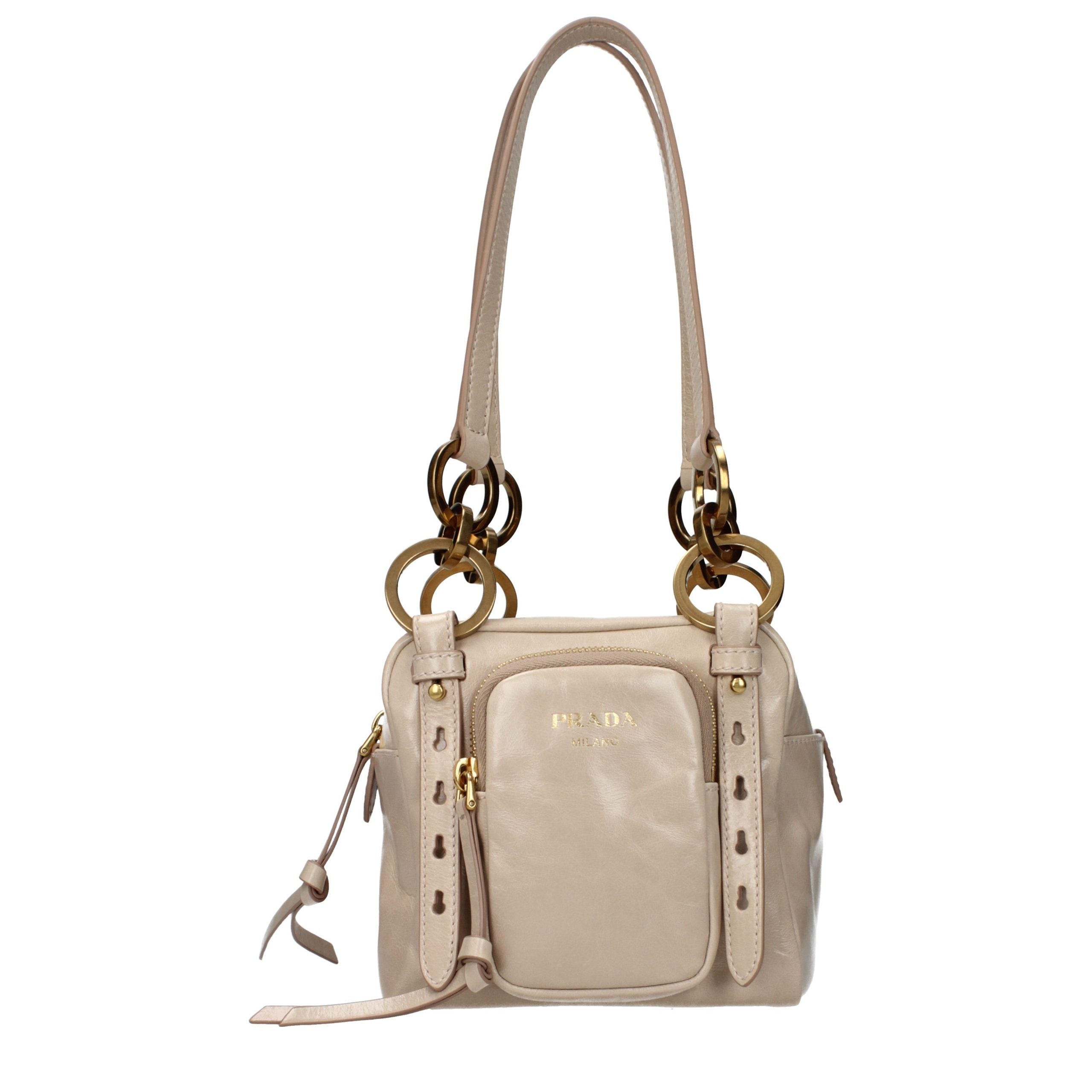 Prada Pink Leather Shoulder Women's Bag