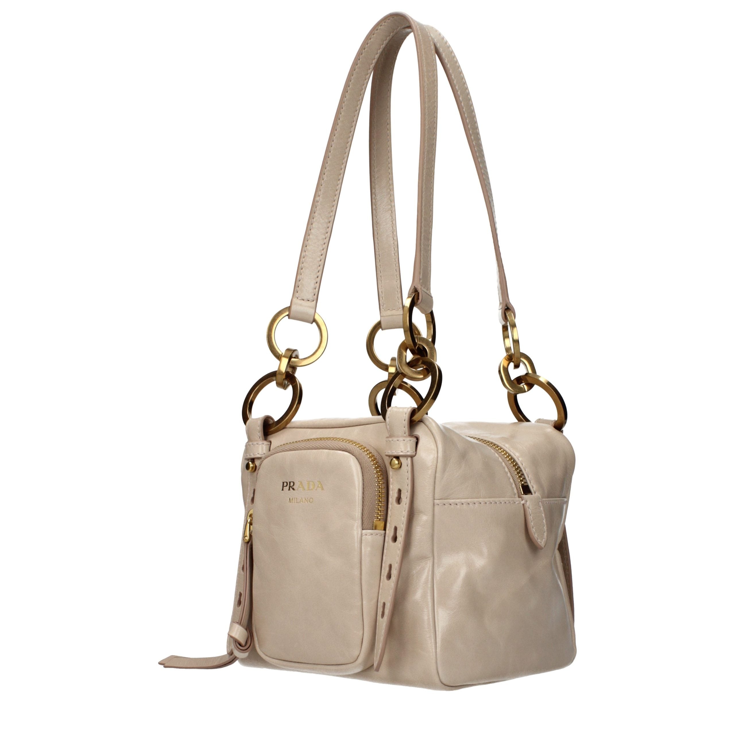 Prada Pink Leather Shoulder Women's Bag