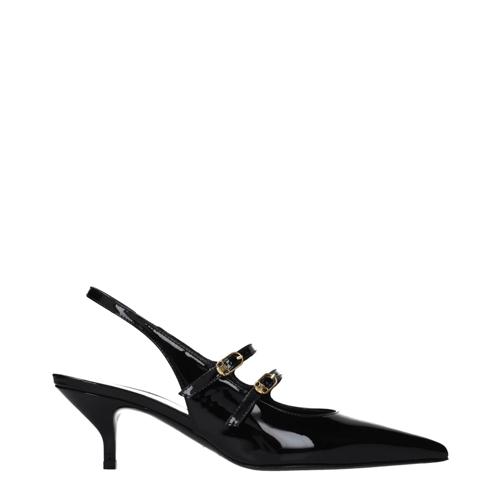 Celine Black Leather Women's Sandals